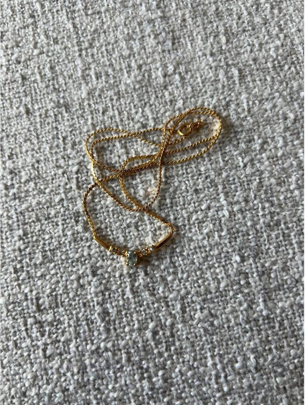 Smile Bar Rhinestone Necklace - Picture 2 of 7